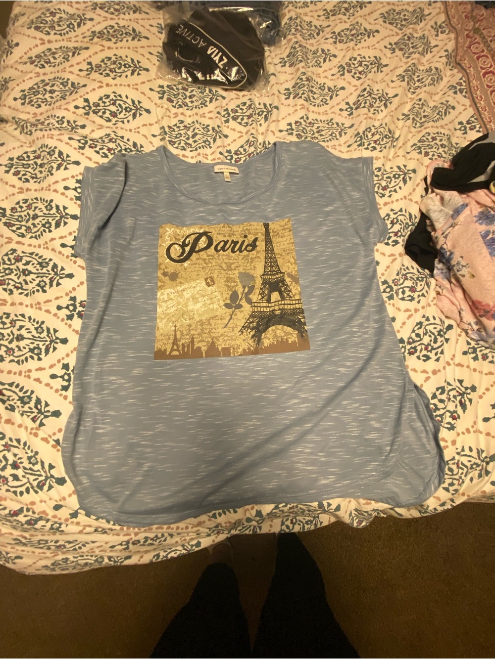 Women’s Light Blue Paris Graphic Tee